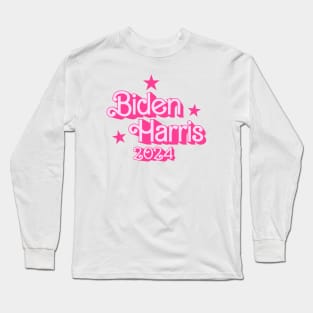 Biden Harris 2024 For President Barbie Version Long Sleeve T-Shirt